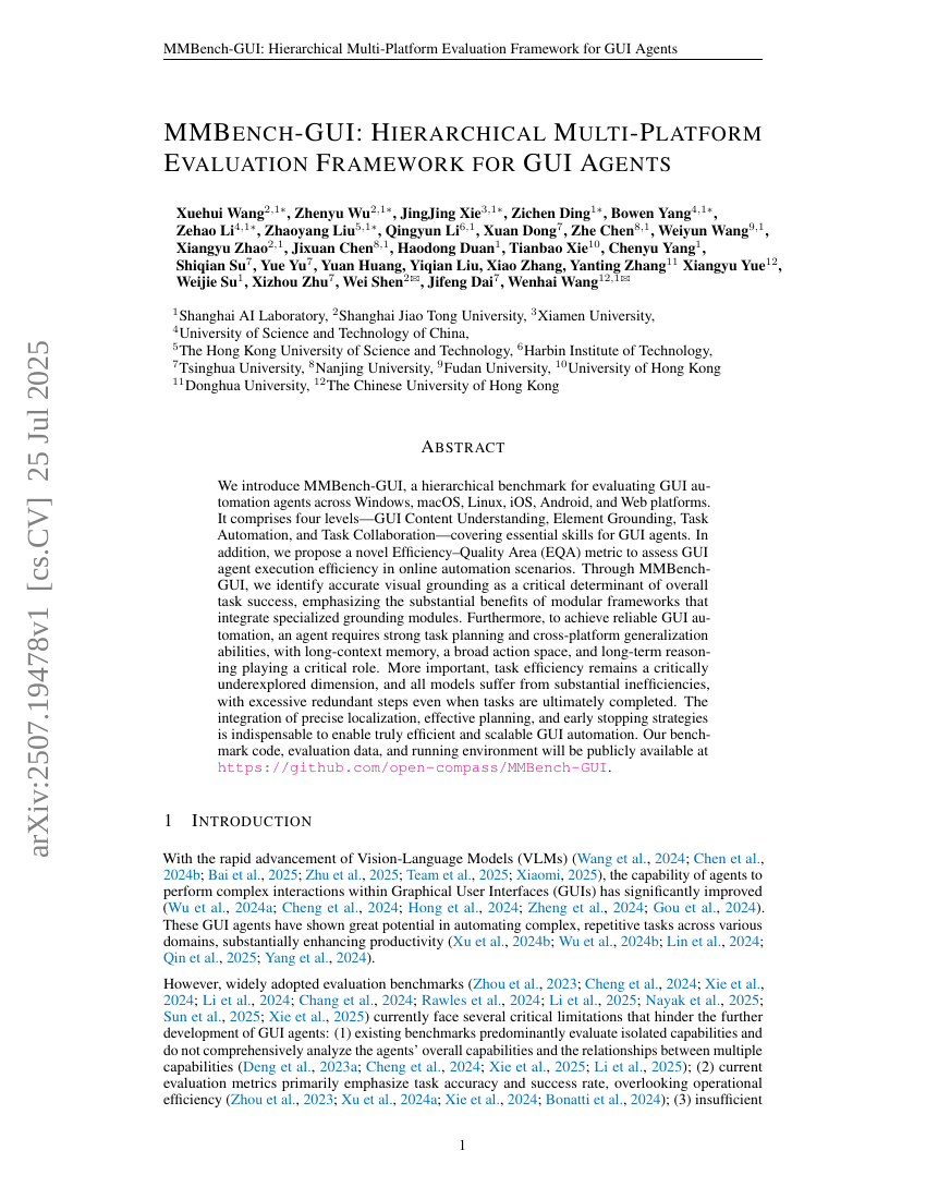MMBench-GUI: Hierarchical Multi-Platform Evaluation Framework for GUI
  Agents