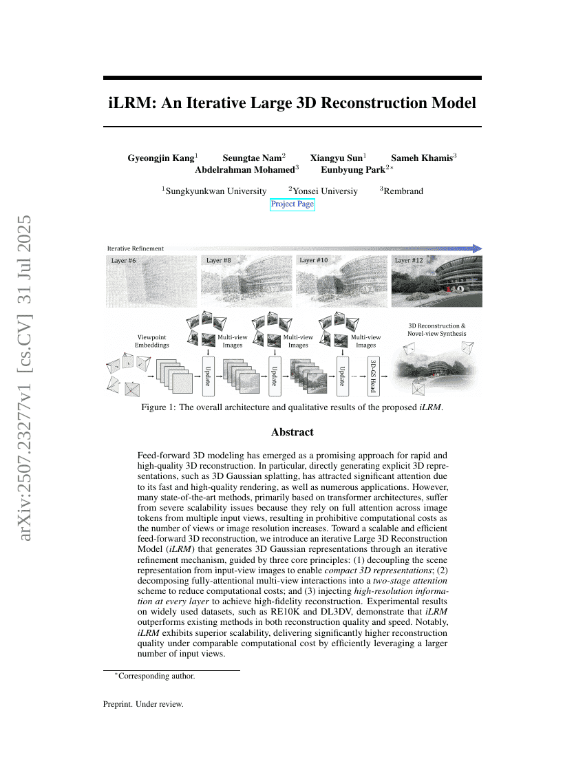 iLRM: An Iterative Large 3D Reconstruction Model