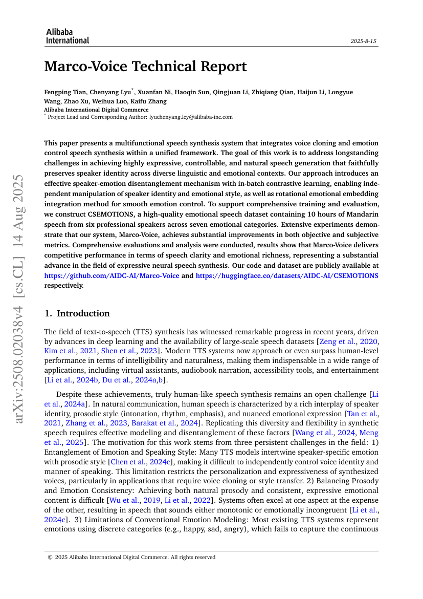 Marco-Voice Technical Report