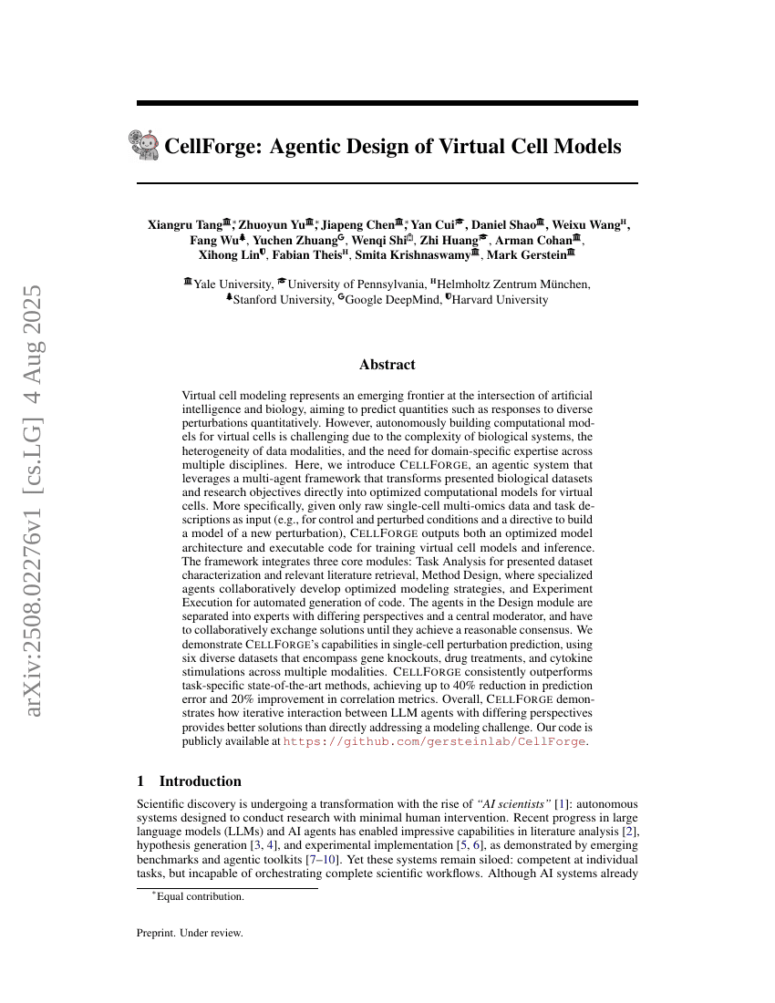 CellForge: Agentic Design of Virtual Cell Models
