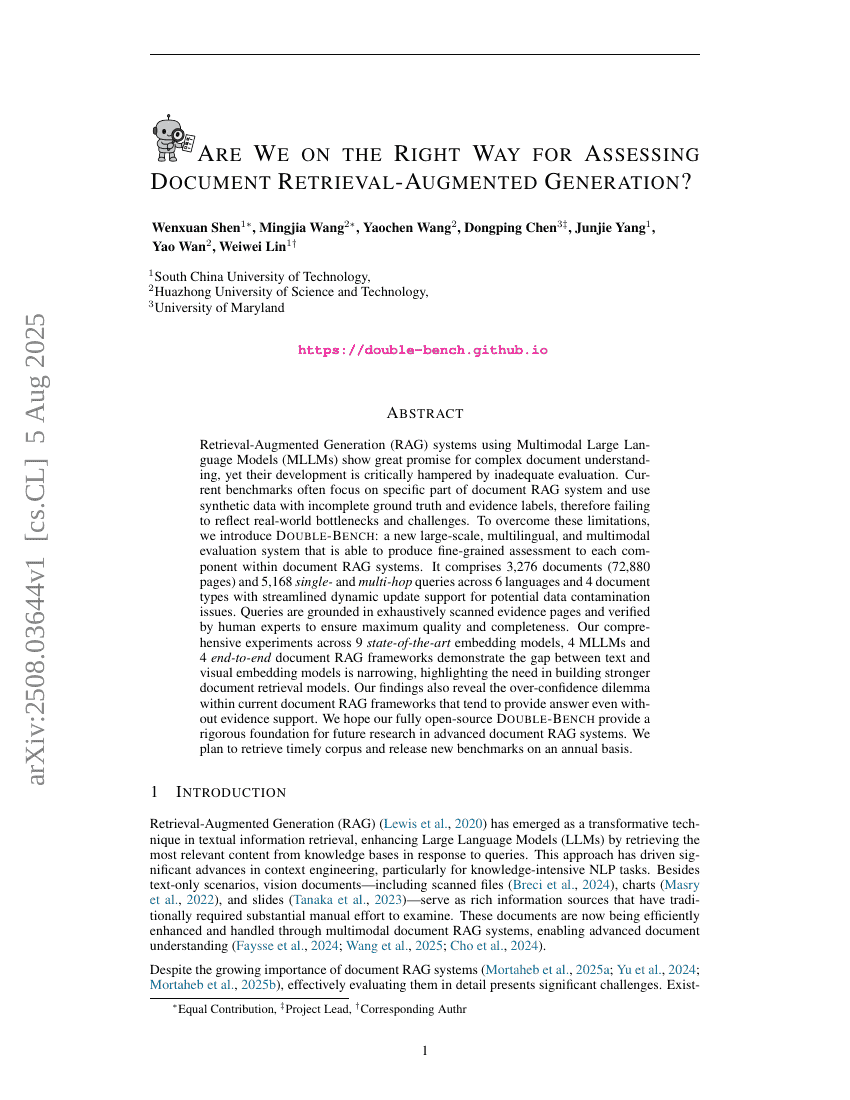 Are We on the Right Way for Assessing Document Retrieval-Augmented Generation?