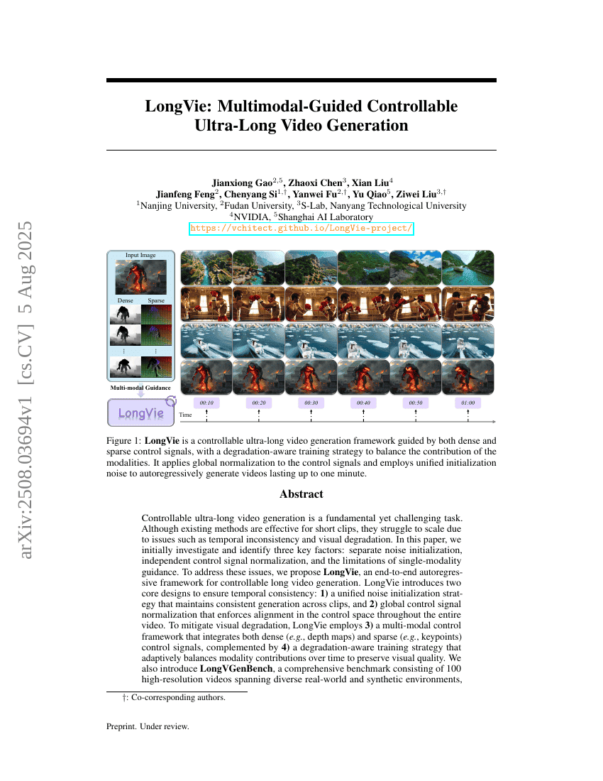 LongVie: Multimodal-Guided Controllable Ultra-Long Video Generation