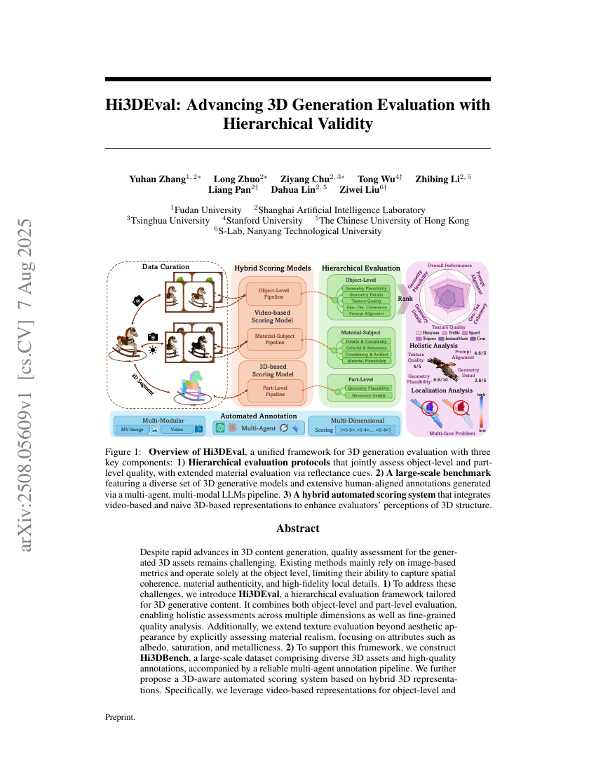 Hi3DEval: Advancing 3D Generation Evaluation with Hierarchical Validity