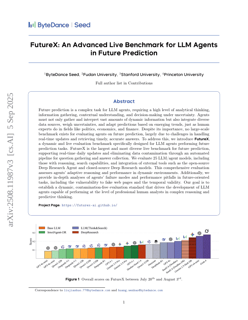 FutureX: An Advanced Live Benchmark for LLM Agents in Future Prediction