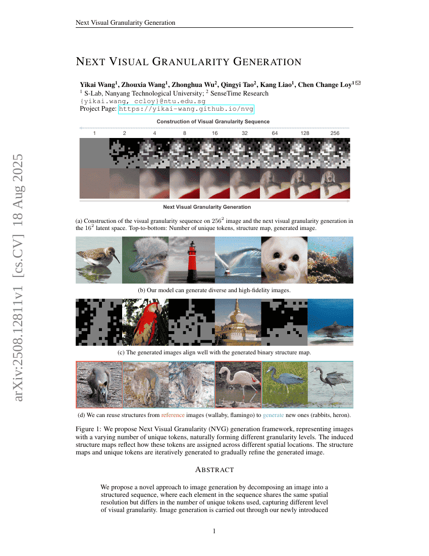 Next Visual Granularity Generation