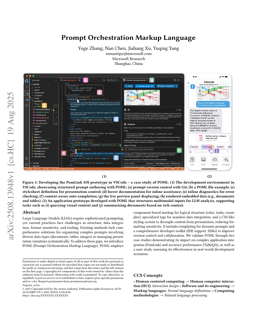 Prompt Orchestration Markup Language