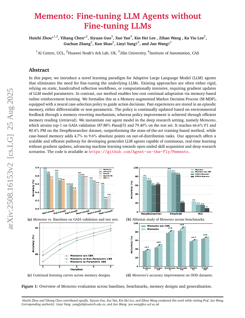 AgentFly: Fine-tuning LLM Agents without Fine-tuning LLMs
