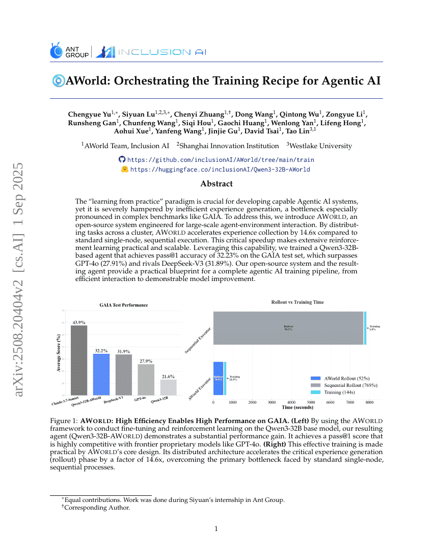 AWorld: Orchestrating the Training Recipe for Agentic AI