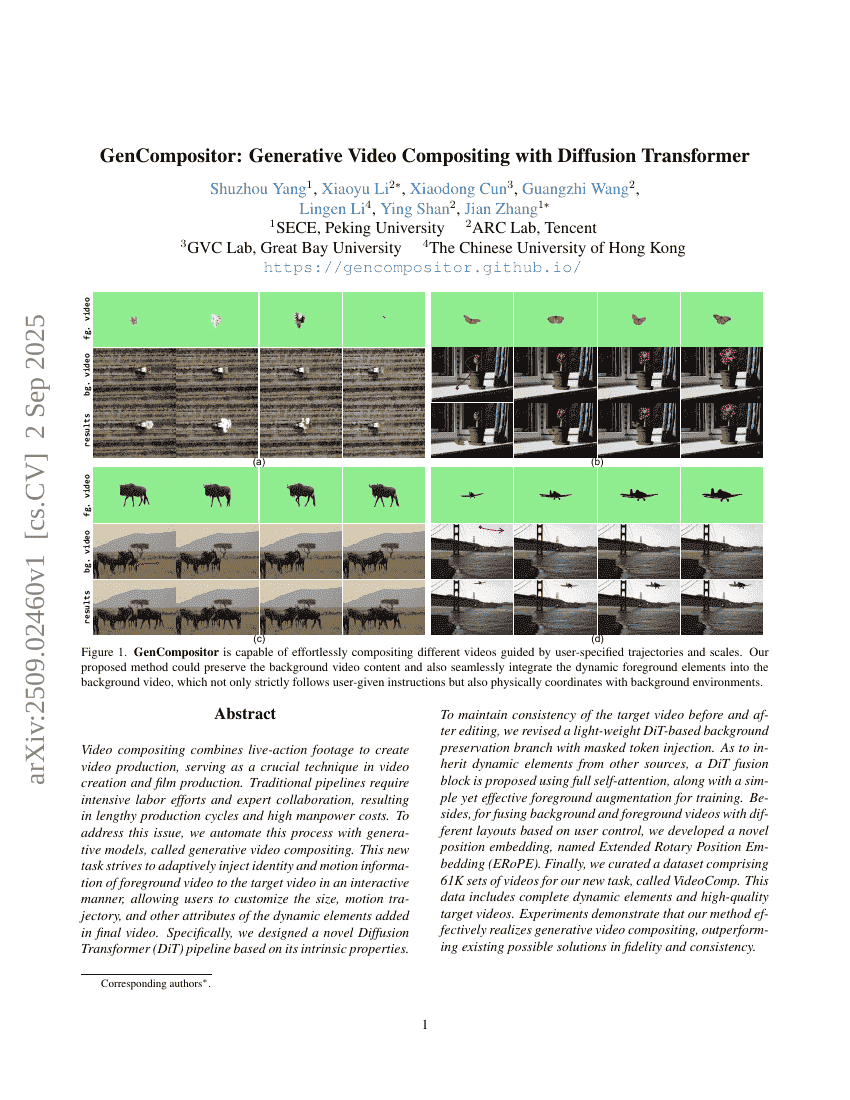GenCompositor: Generative Video Compositing with Diffusion Transformer