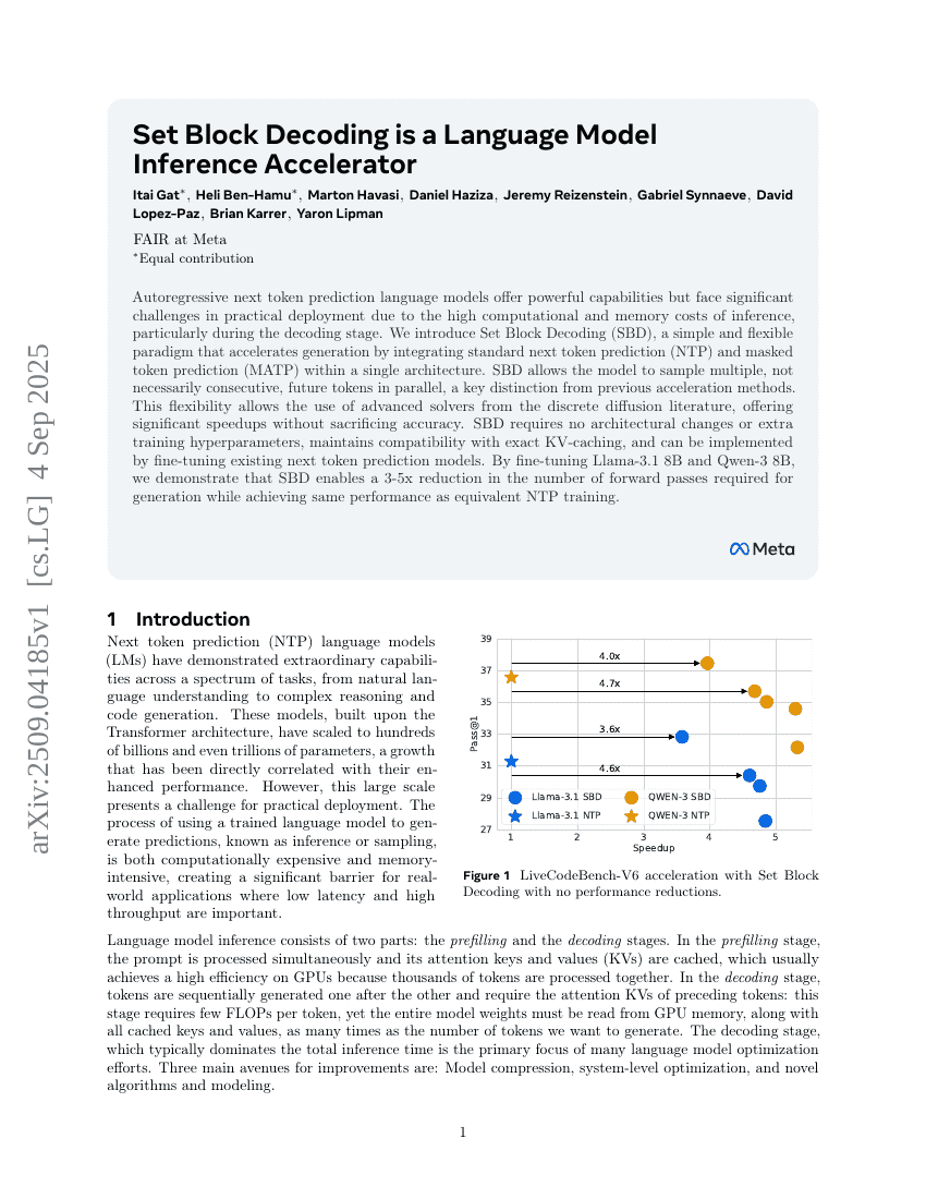 Set Block Decoding is a Language Model Inference Accelerator