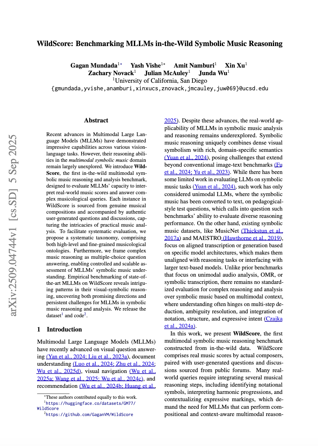 WildScore: Benchmarking MLLMs in-the-Wild Symbolic Music Reasoning