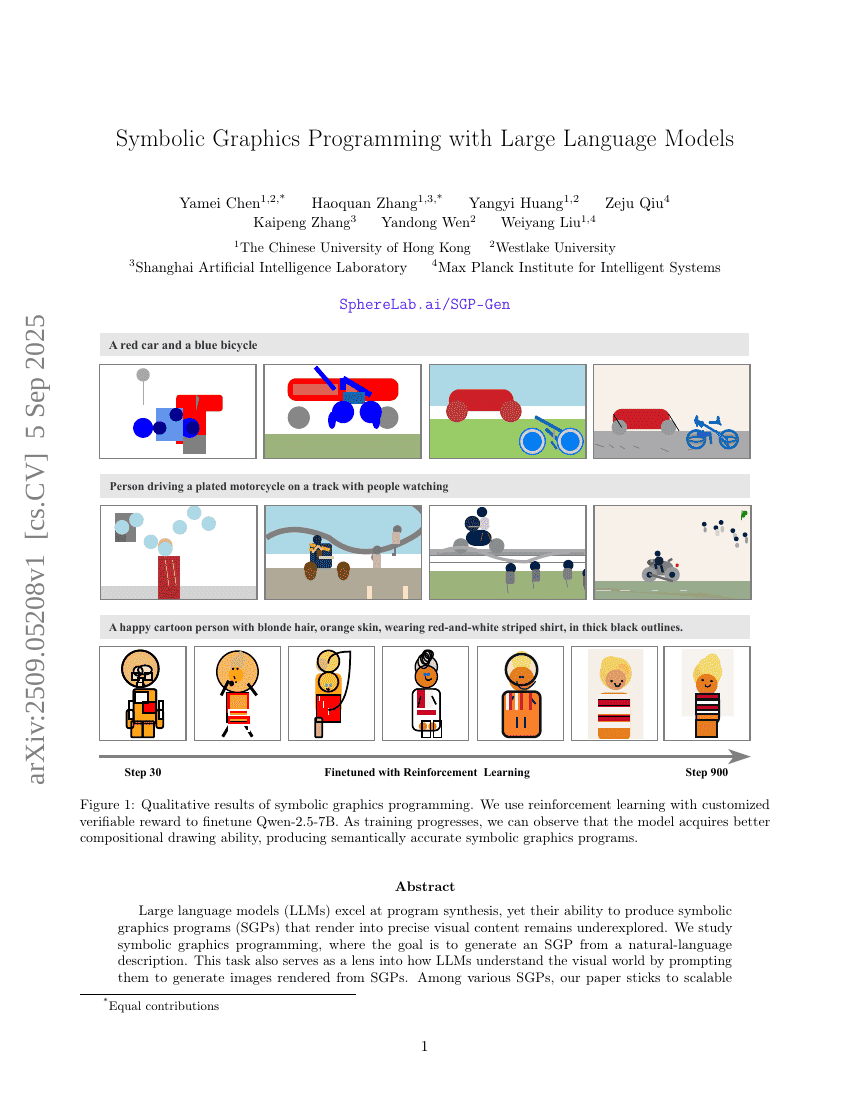 Symbolic Graphics Programming with Large Language Models