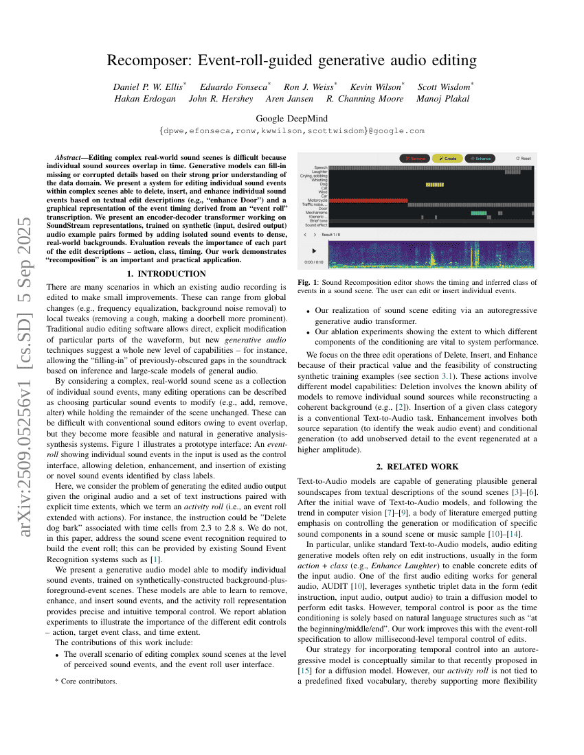 Recomposer: Event-roll-guided generative audio editing