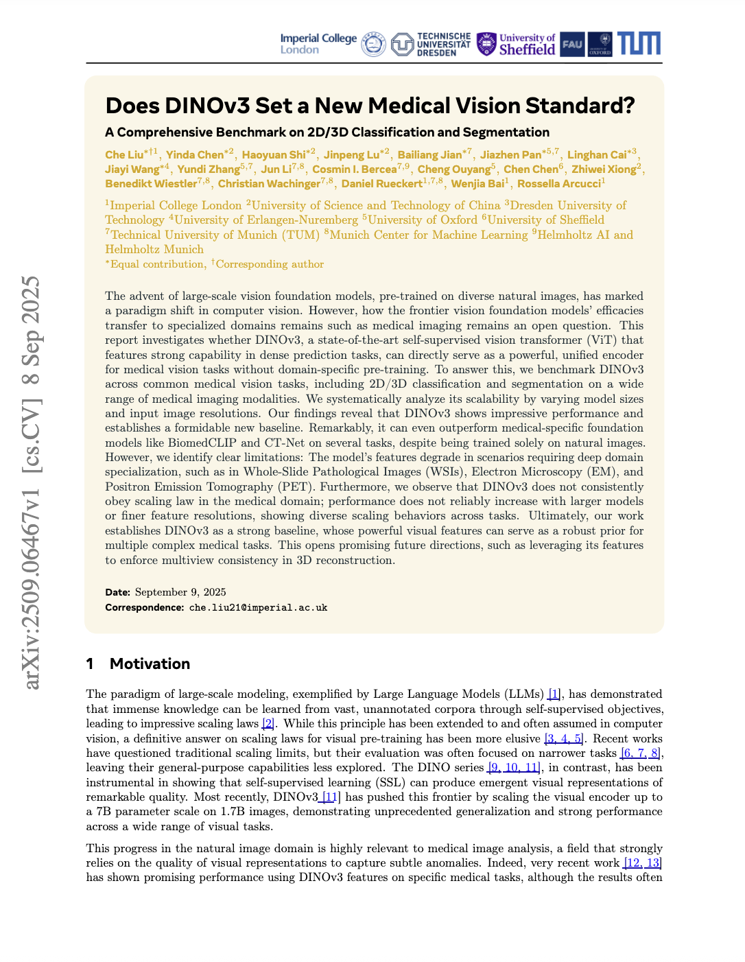 Does DINOv3 Set a New Medical Vision Standard?