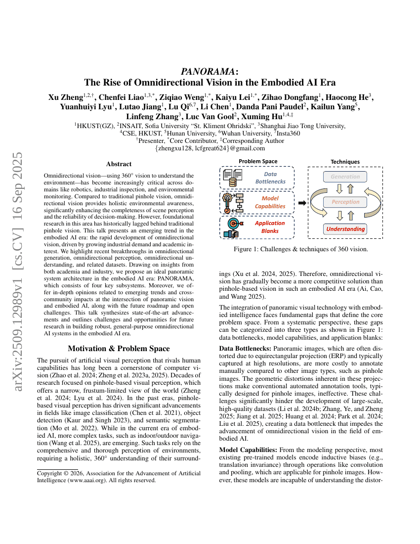 PANORAMA: The Rise of Omnidirectional Vision in the Embodied AI Era
