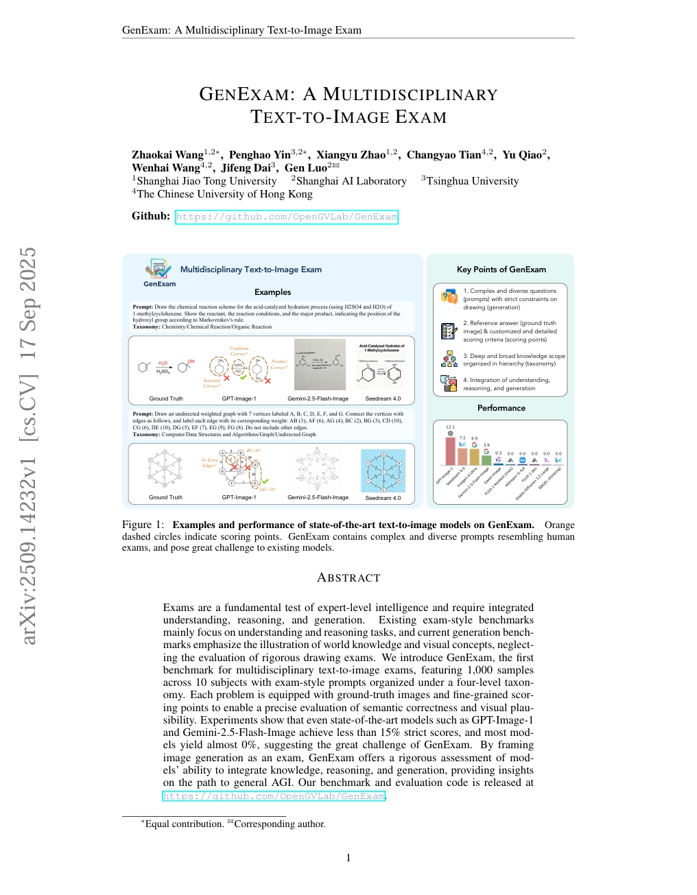 GenExam: A Multidisciplinary Text-to-Image Exam