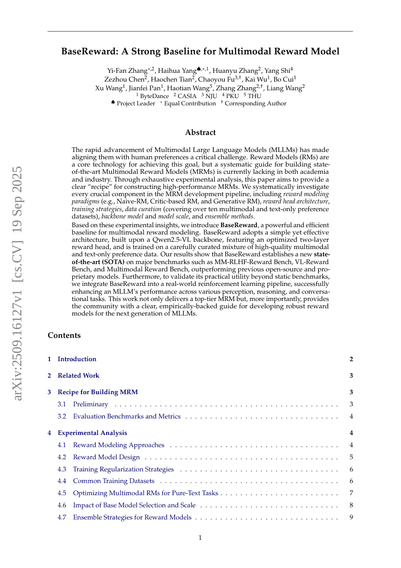 BaseReward: A Strong Baseline for Multimodal Reward Model