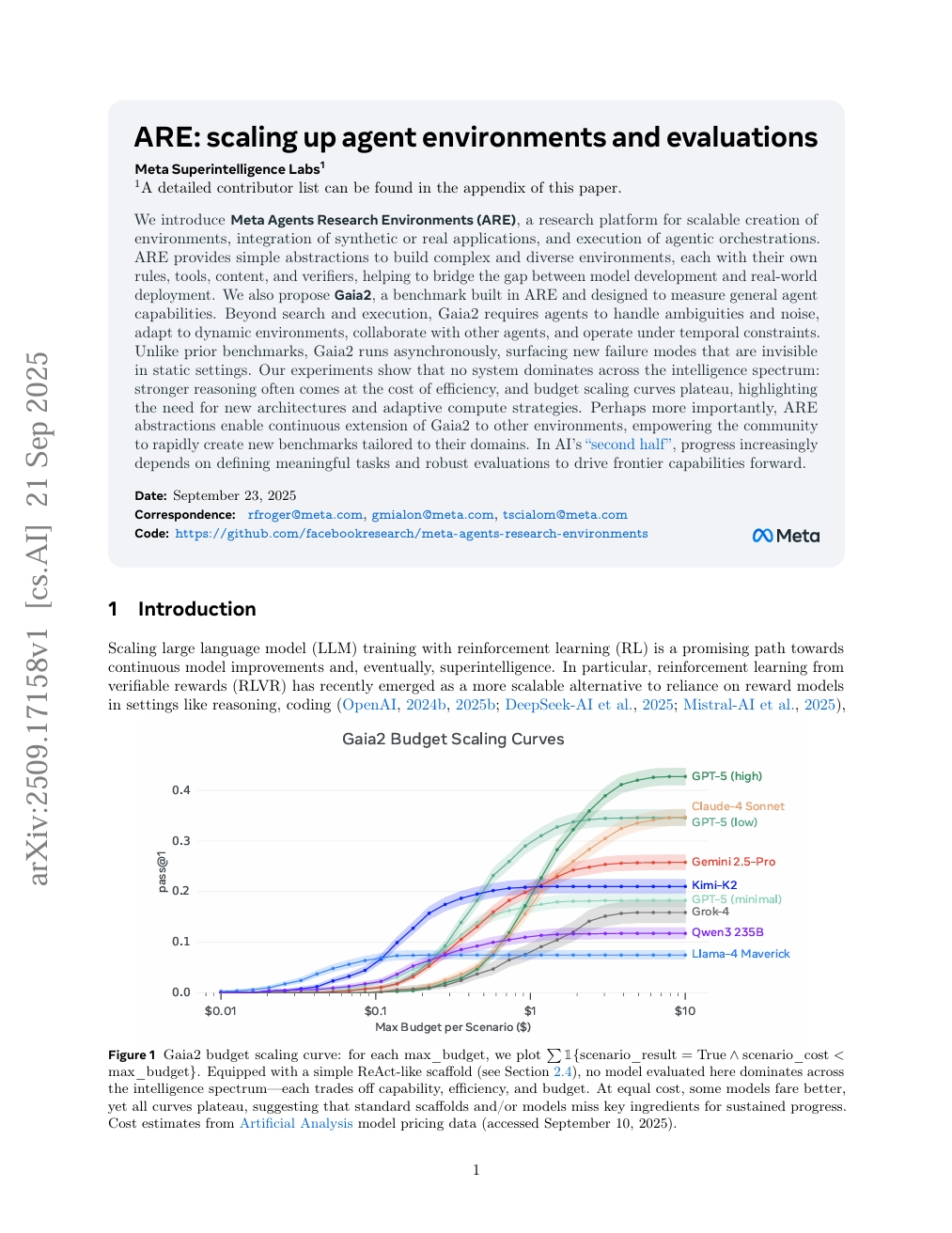 ARE: Scaling Up Agent Environments and Evaluations