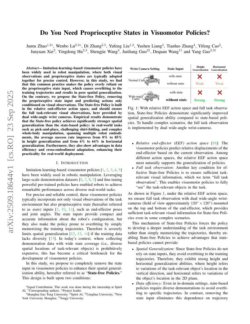 Do You Need Proprioceptive States in Visuomotor Policies?
