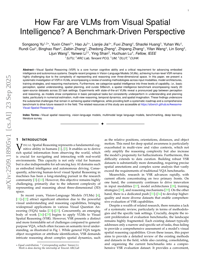 How Far are VLMs from Visual Spatial Intelligence? A Benchmark-Driven
  Perspective