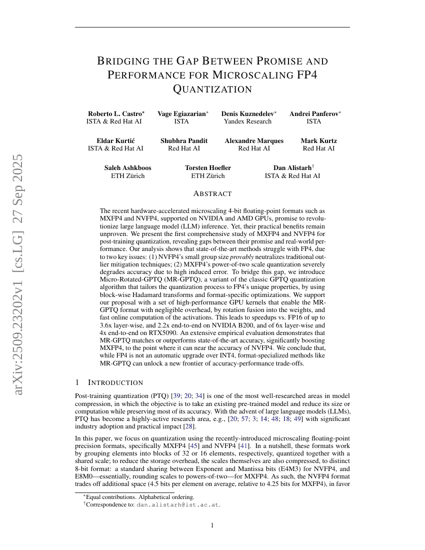 Bridging the Gap Between Promise and Performance for Microscaling FP4 Quantization