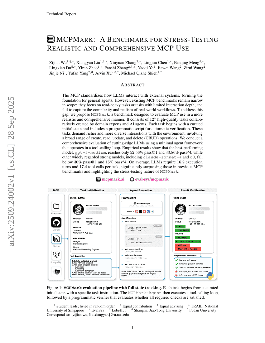 MCPMark: A Benchmark for Stress-Testing Realistic and Comprehensive MCP Use