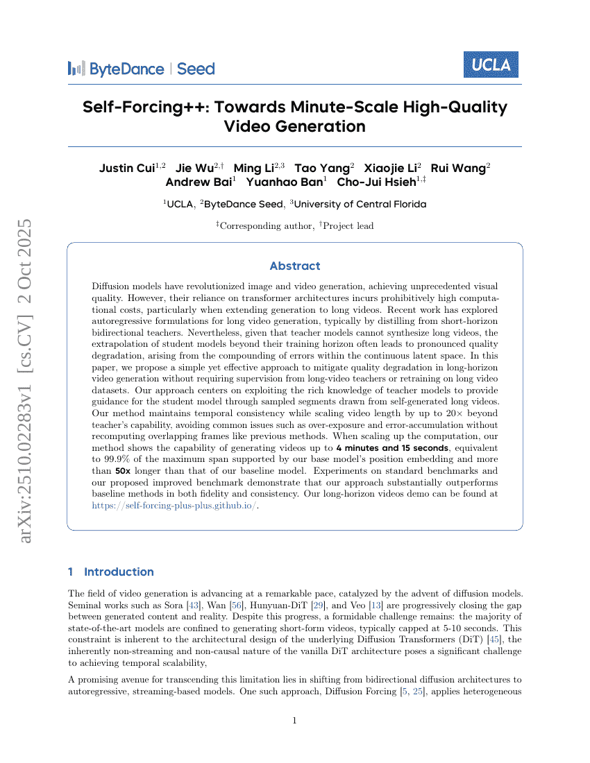 Self-Forcing++: Towards Minute-Scale High-Quality Video Generation