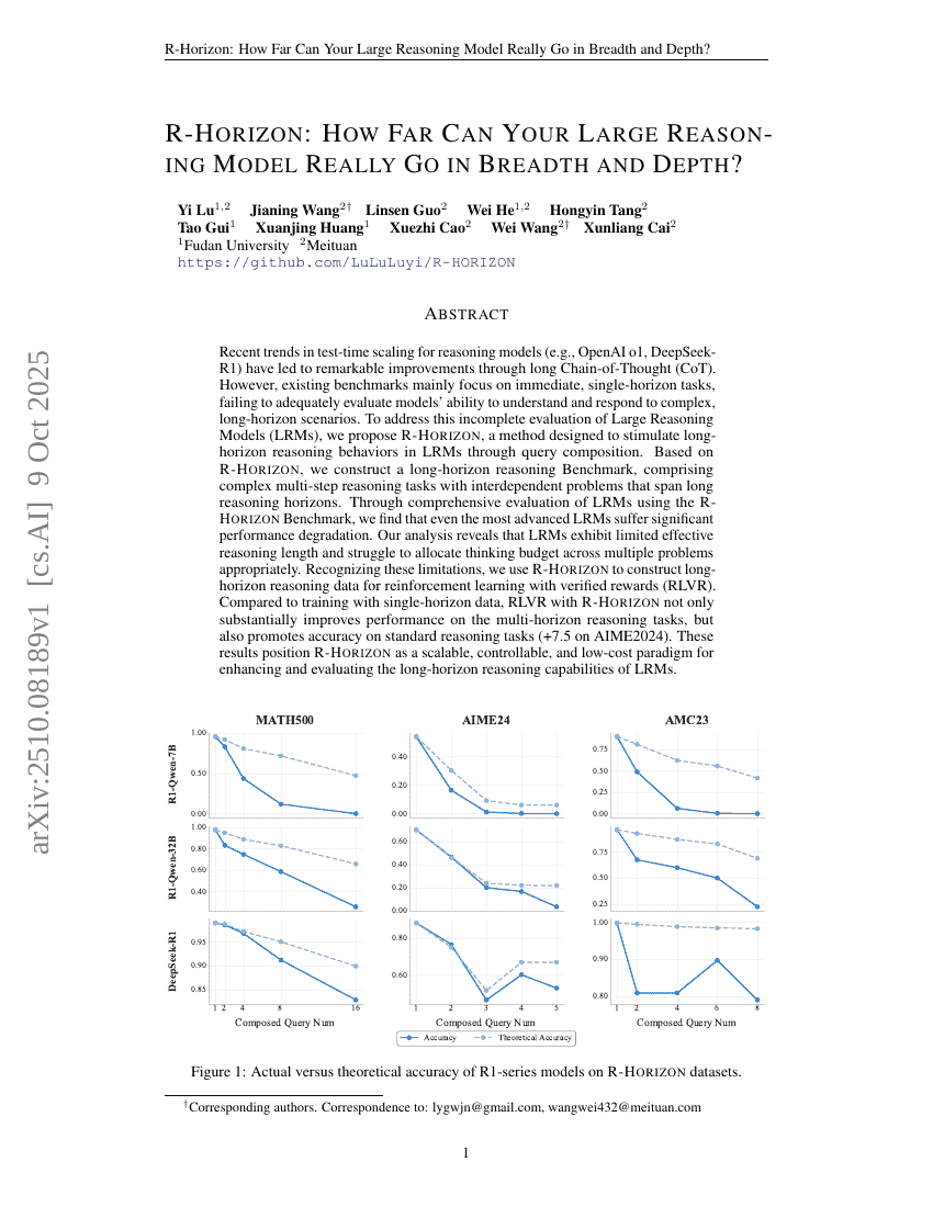 R-Horizon: How Far Can Your Large Reasoning Model Really Go in Breadth and Depth?