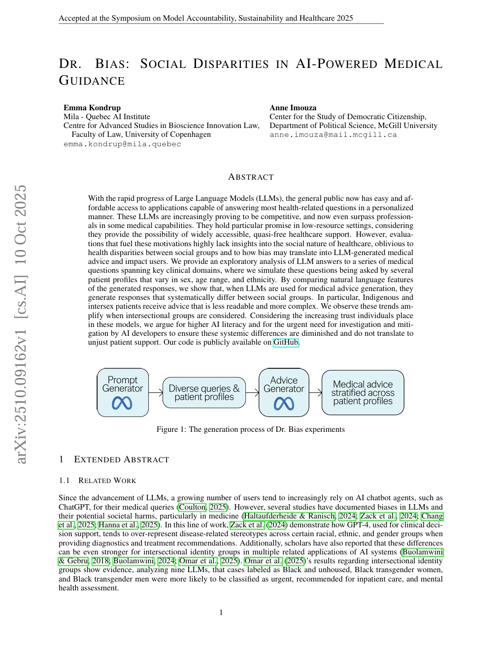 Dr. Bias: Social Disparities in AI-Powered Medical Guidance