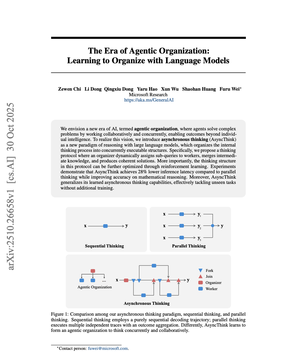 The Era of Agentic Organization: Learning to Organize with Language Models