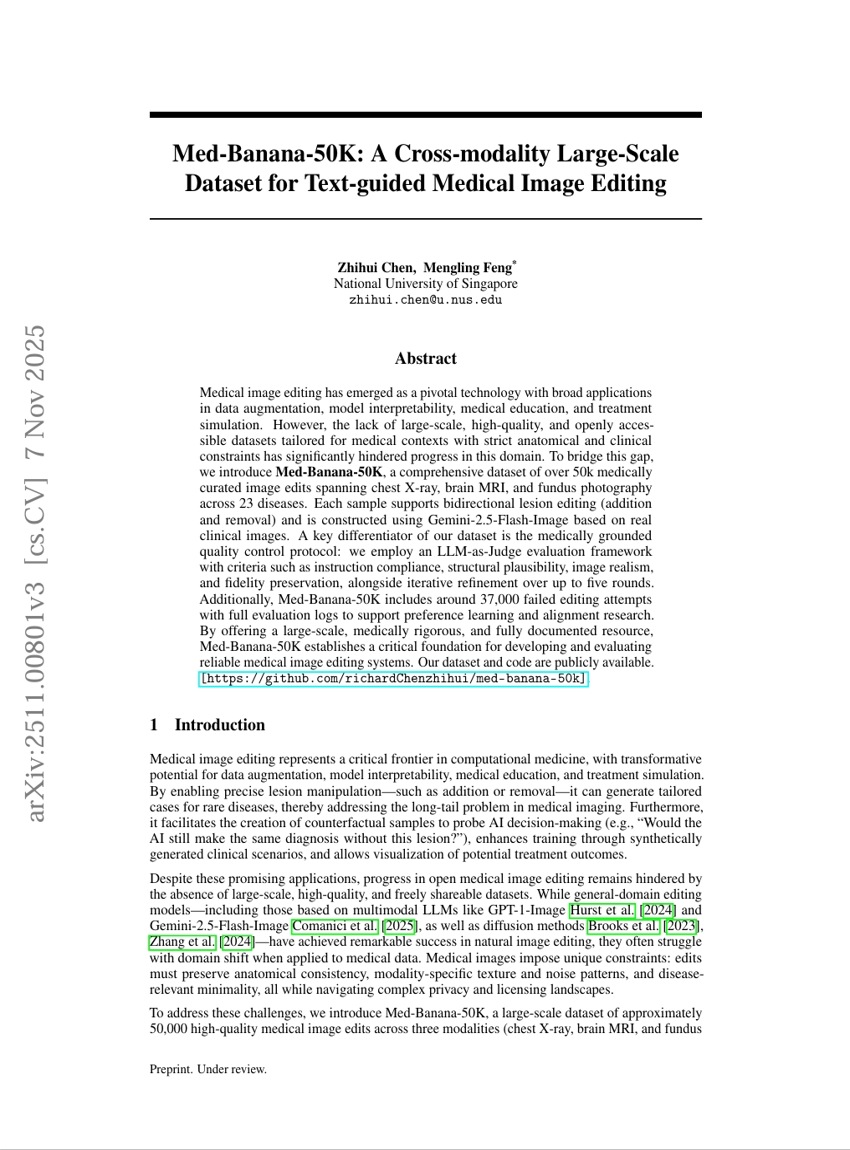Med-Banana-50K: A Cross-modality Large-Scale Dataset for Text-guided Medical Image Editing
