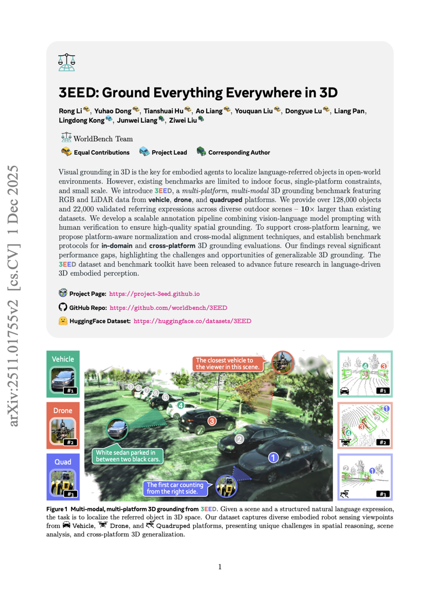 3EED: Ground Everything Everywhere in 3D