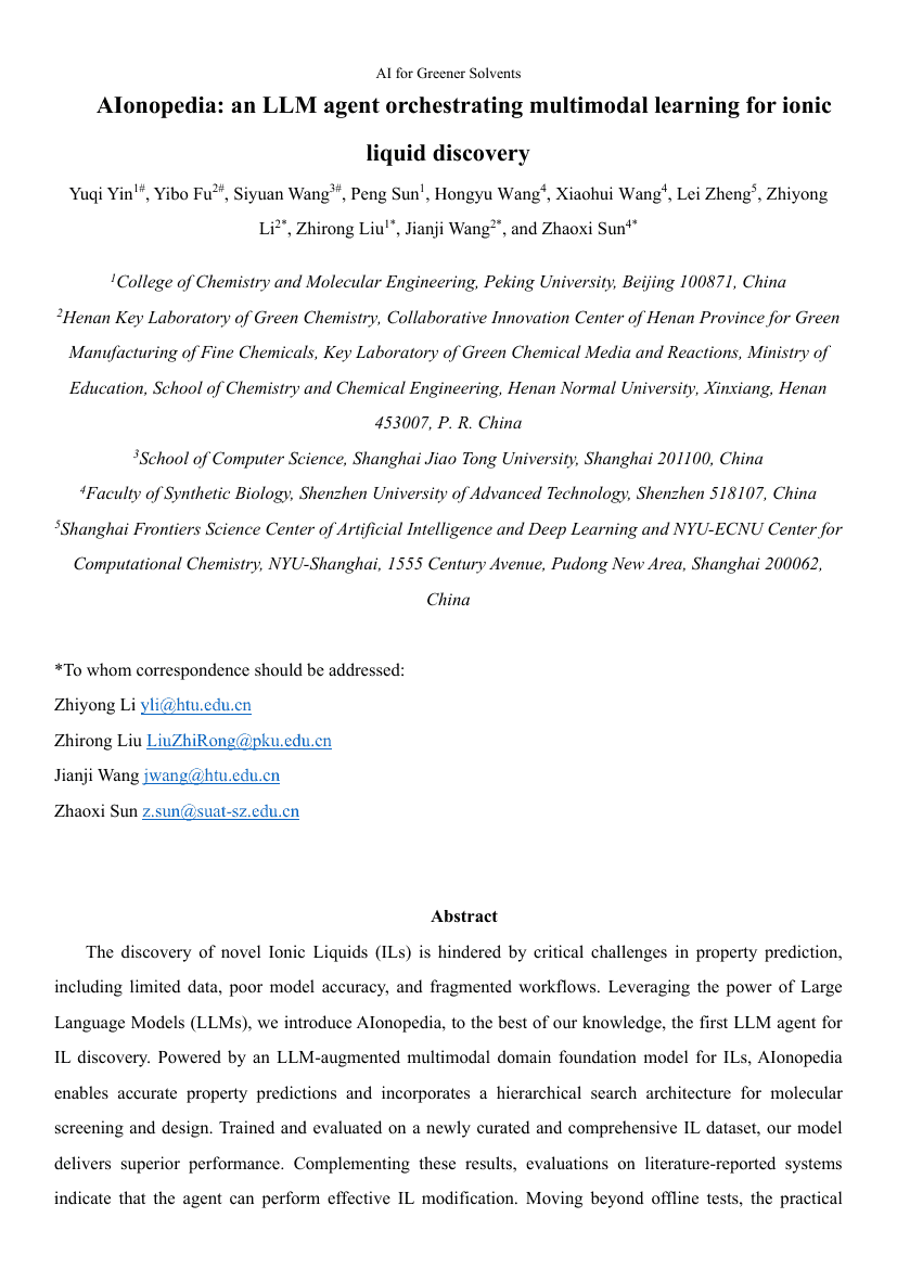 AIonopedia：一个由 LLM Agent 驱动的多模态学习系统，用于离子液体的发现