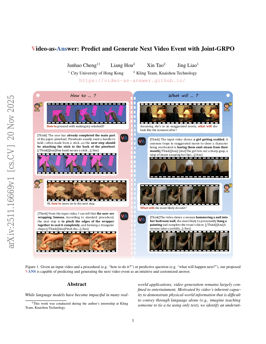 视频即答案：基于联合GRPO的下一视频事件预测与生成
