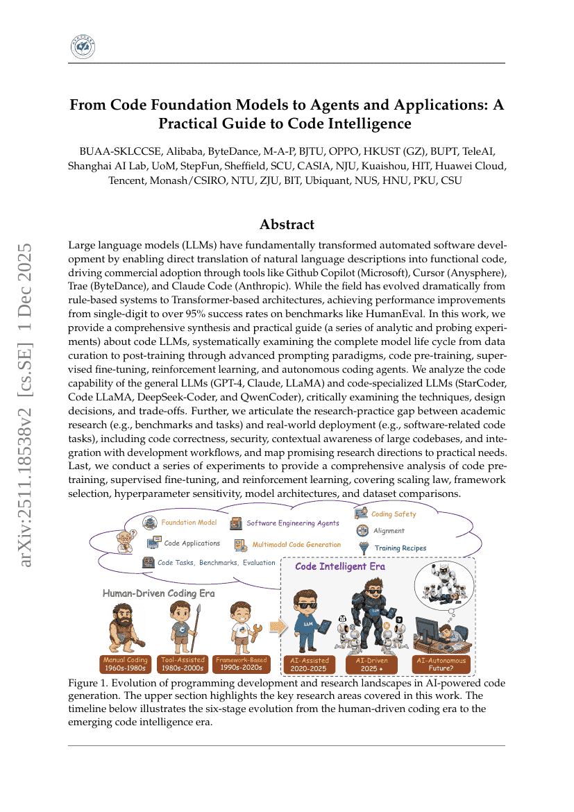 From Code Foundation Models to Agents and Applications: A Practical Guide to Code Intelligence