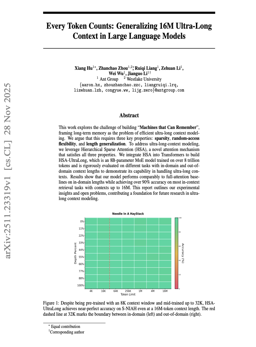 Every Token Counts: Generalizing 16M Ultra-Long Context in Large Language Models