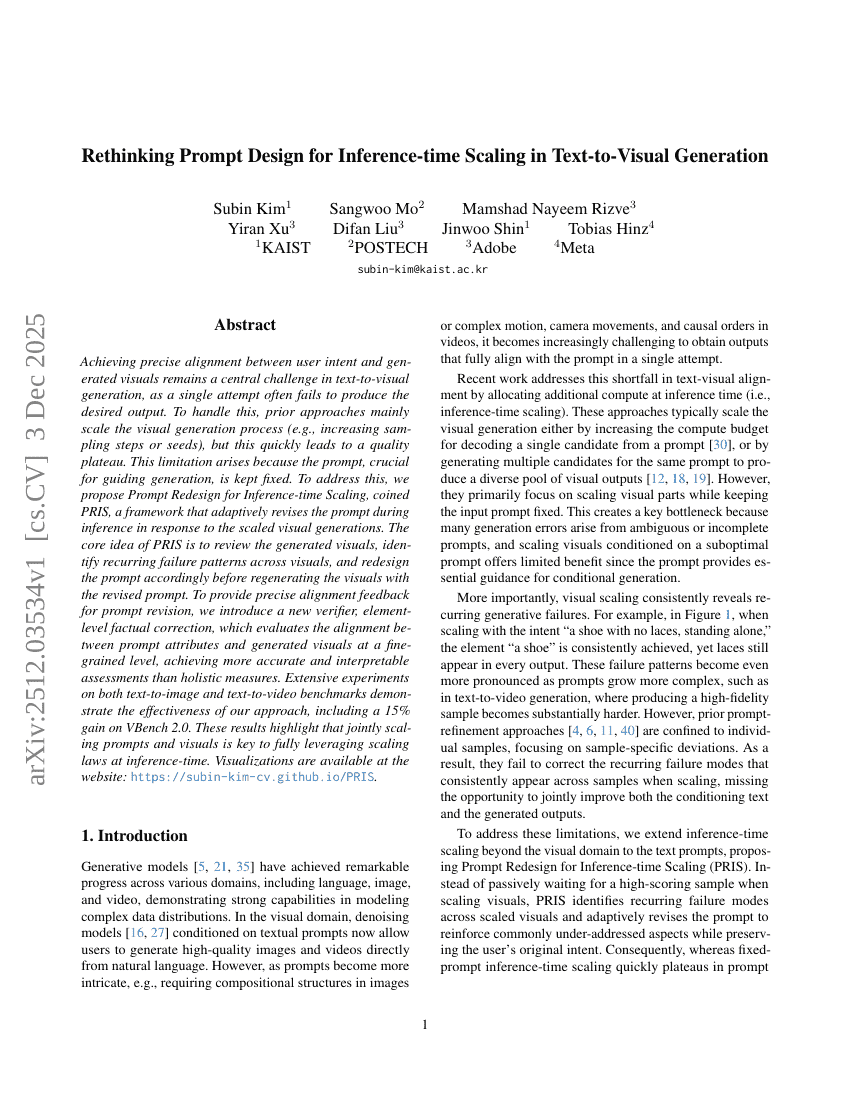 Rethinking Prompt Design for Inference-time Scaling in Text-to-Visual Generation