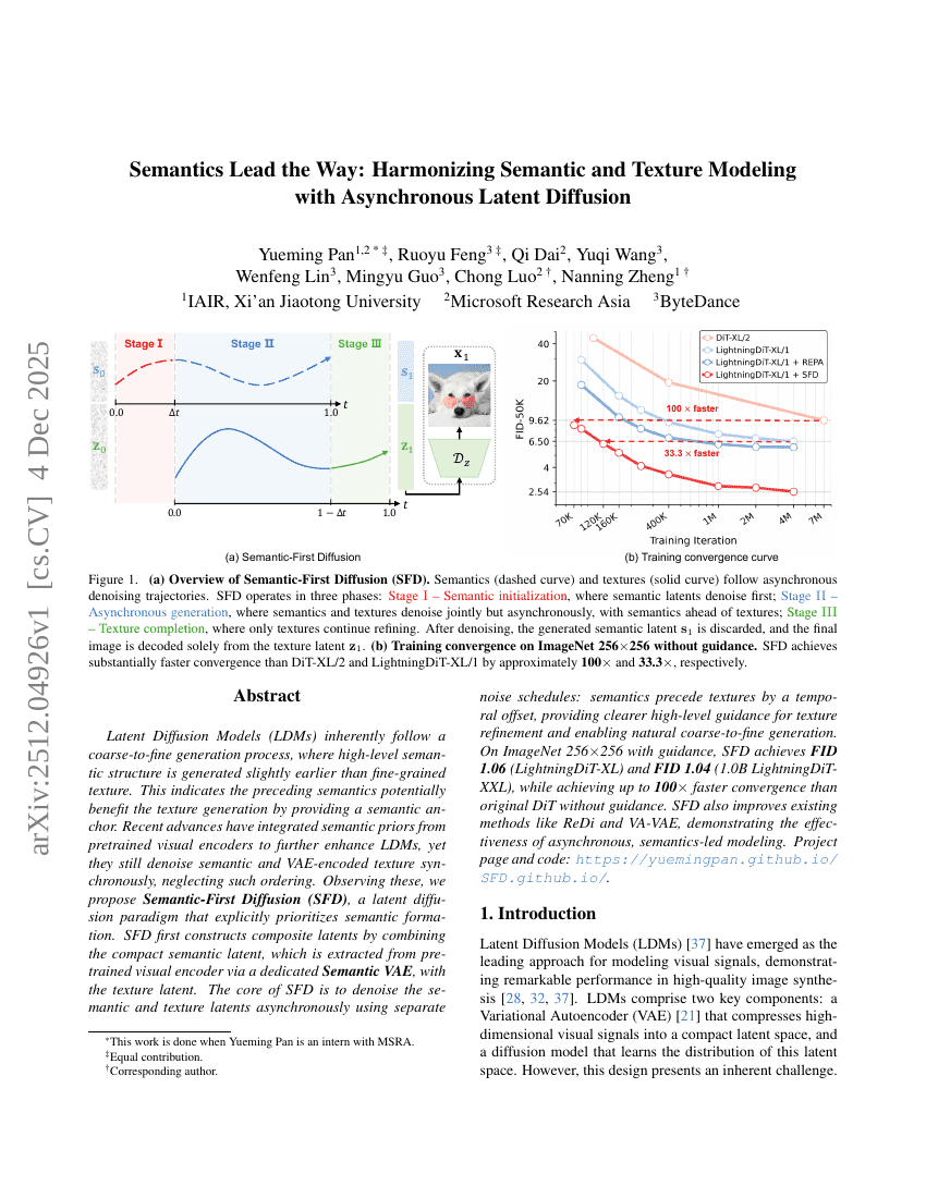 Semantik leitet den Weg: Harmonisierung von Semantik- und Texturmodellierung mit asynchroner latenter Diffusion