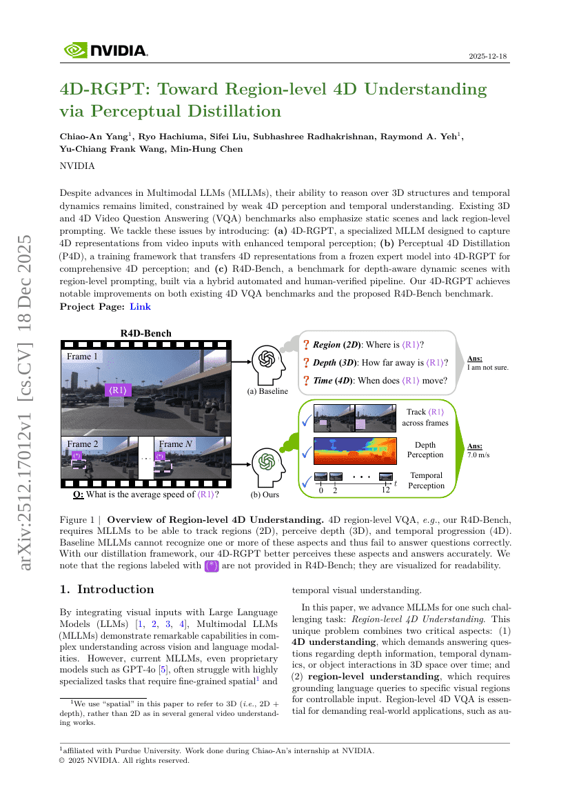 4D-RGPT: Toward Region-level 4D Understanding via Perceptual Distillation