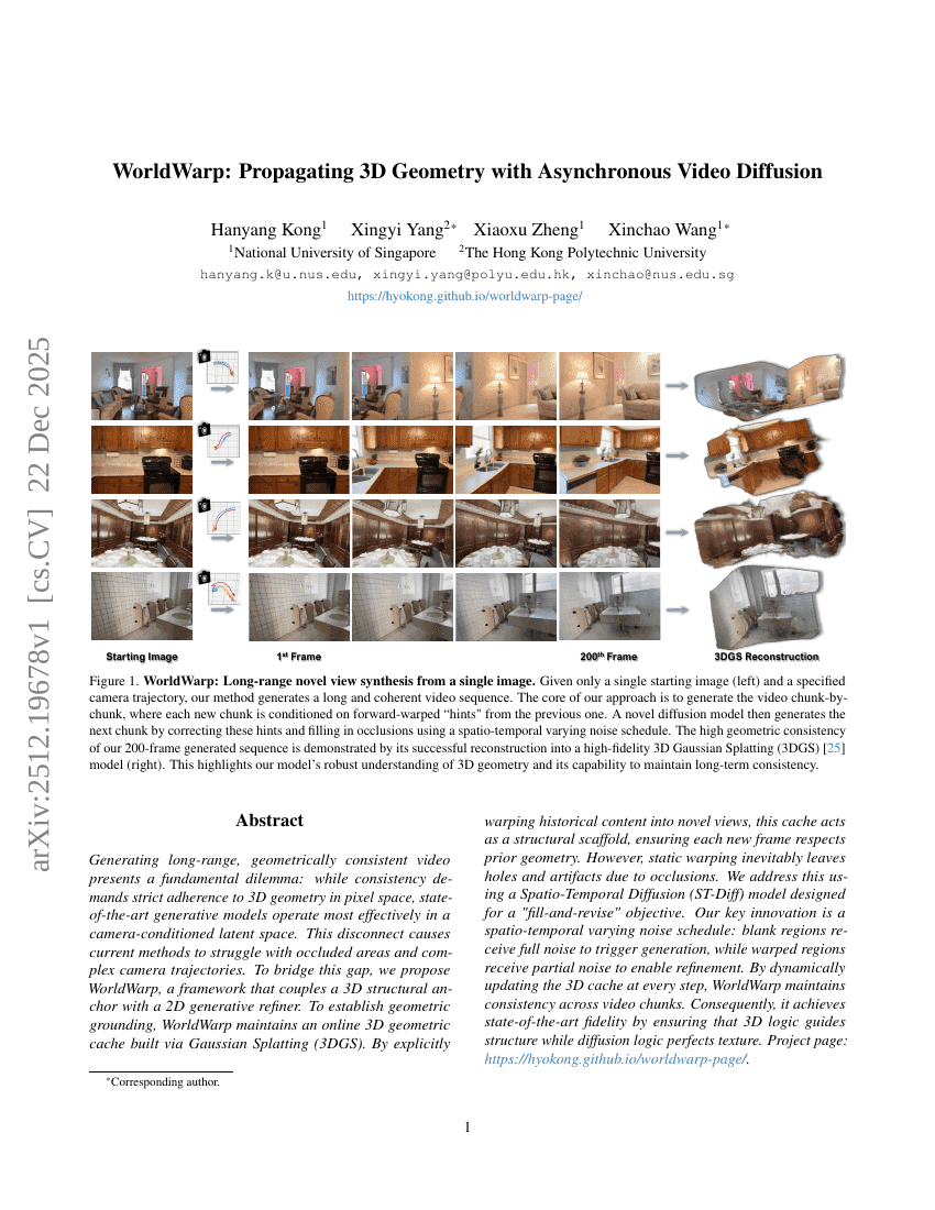 WorldWarp: Propagating 3D Geometry with Asynchronous Video Diffusion