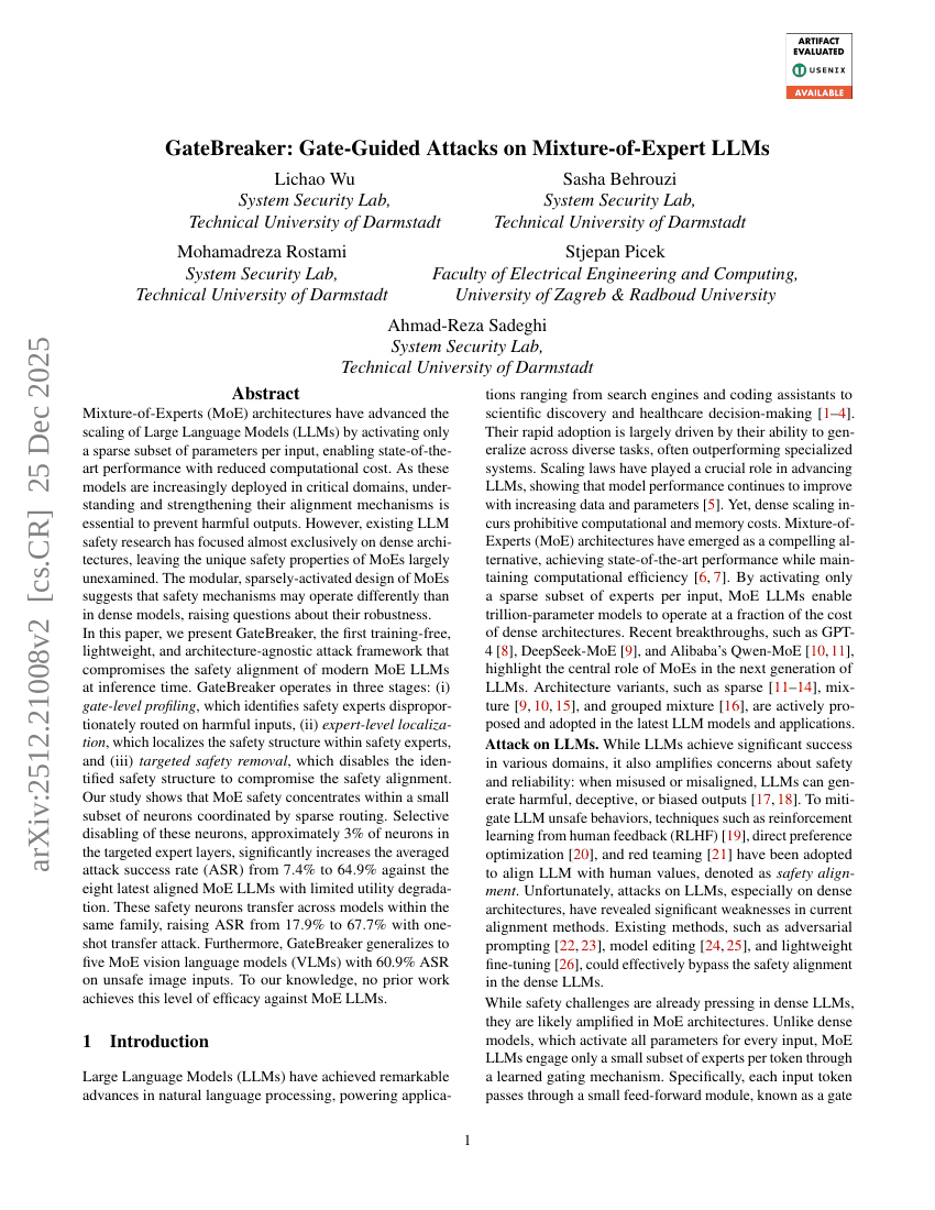 GateBreaker: Gate-Guided Attacks on Mixture-of-Expert LLMs
