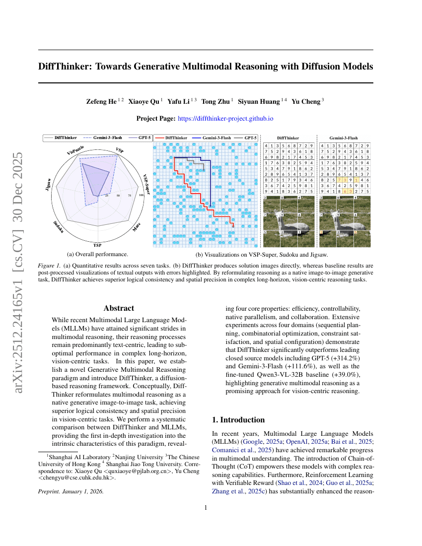 DiffThinker: Towards Generative Multimodal Reasoning with Diffusion Models