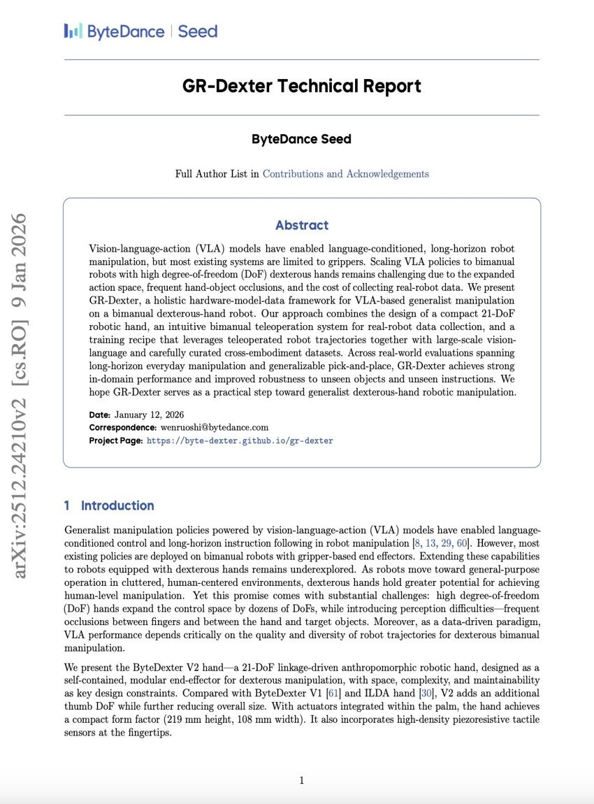 GR-Dexter 技术报告