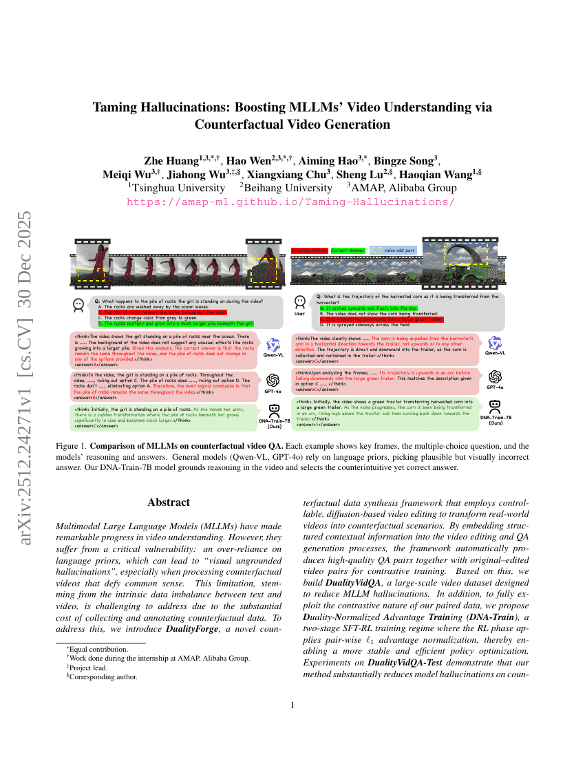 Taming Hallucinations: Boosting MLLMs' Video Understanding via Counterfactual Video Generation