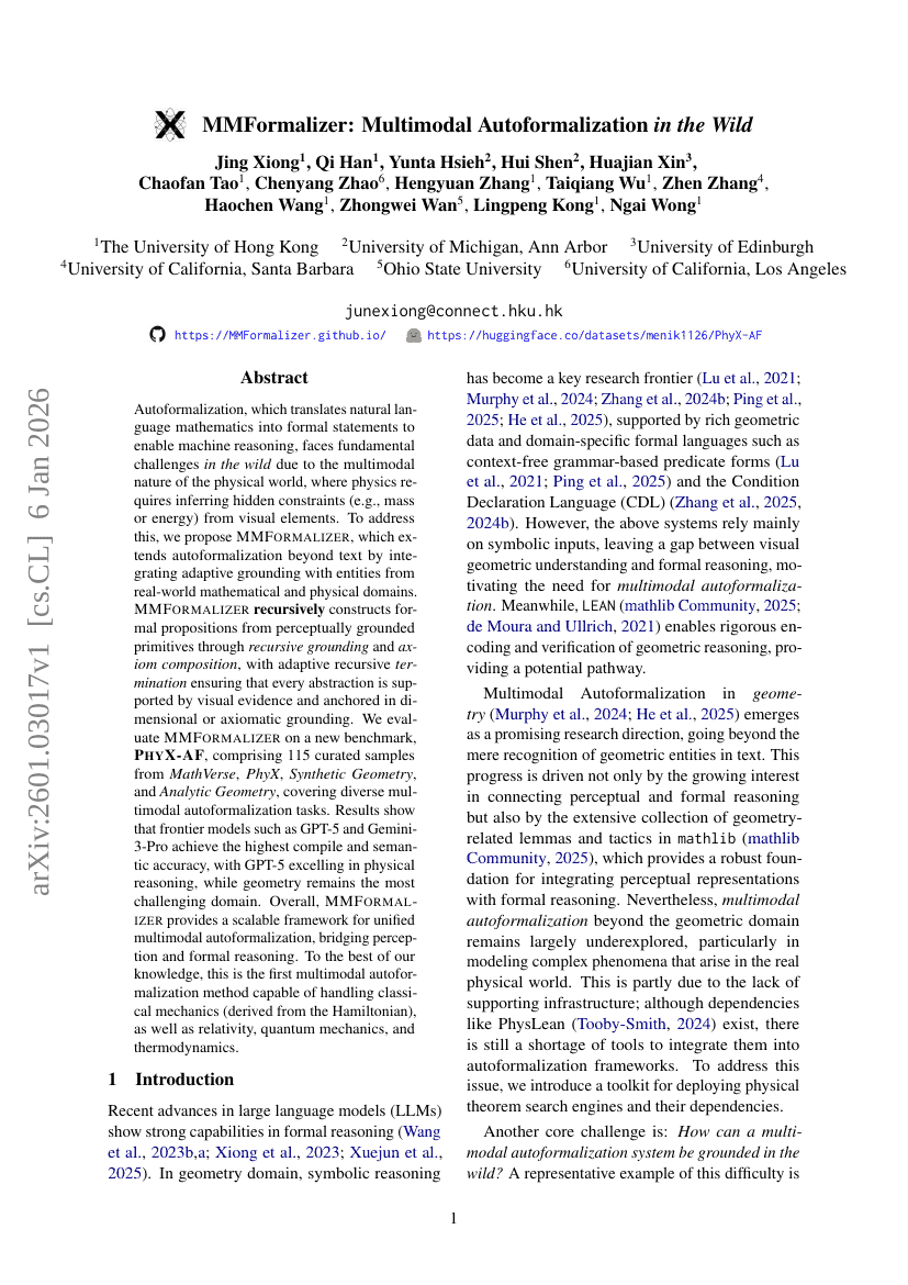 MMFormalizer: Multimodal Autoformalization in the Wild