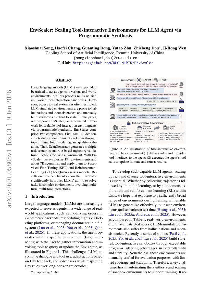 EnvScaler: Scaling Tool-Interactive Environments for LLM Agent via Programmatic Synthesis