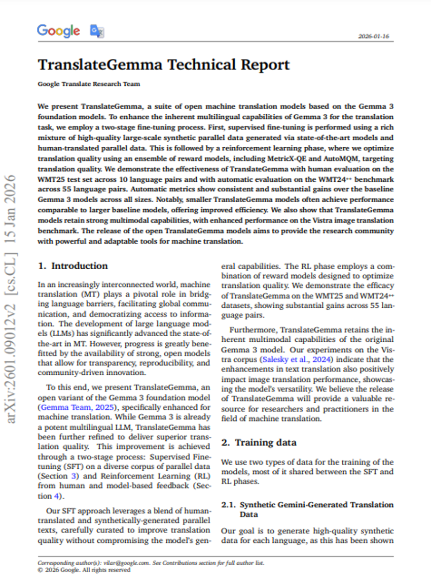 TranslateGemma Technical Report