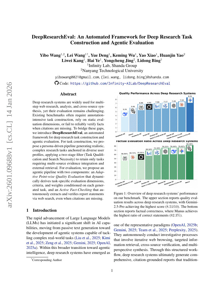DeepResearchEval: Ein automatisiertes Framework zur Konstruktion tiefer Forschungsaufgaben und agenter Bewertung
