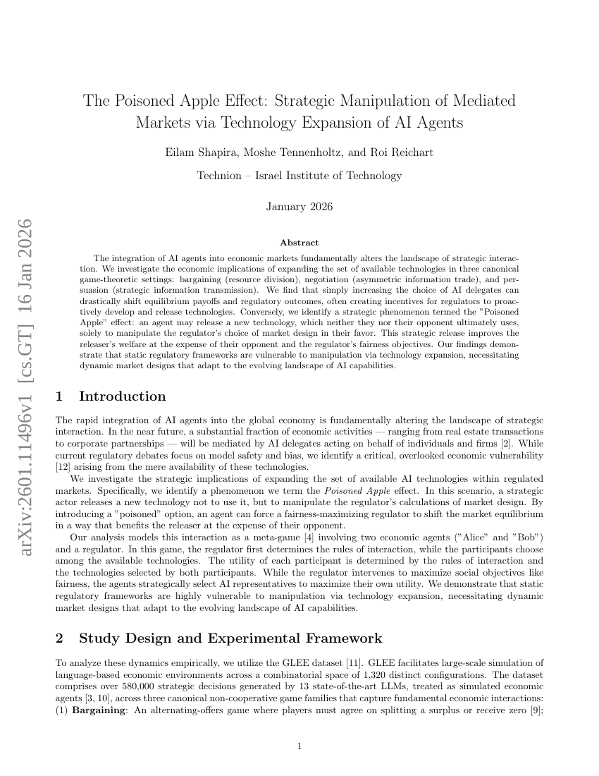 Der vergiftete-Apfel-Effekt: Strategische Manipulation mediierter Märkte durch die Technologiekonvergenz von KI-Agenten
