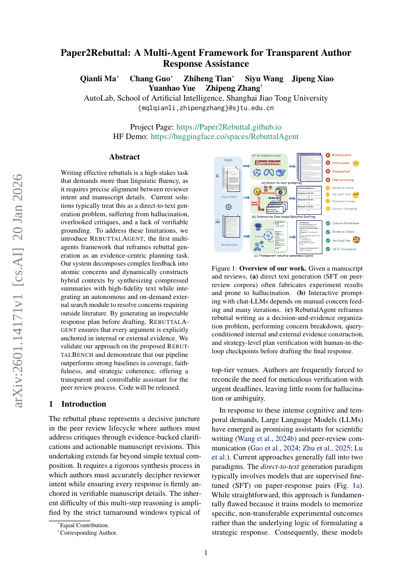 Paper2Rebuttal: Ein Multi-Agenten-Framework zur transparenten Unterstützung bei der Autorenantwort
